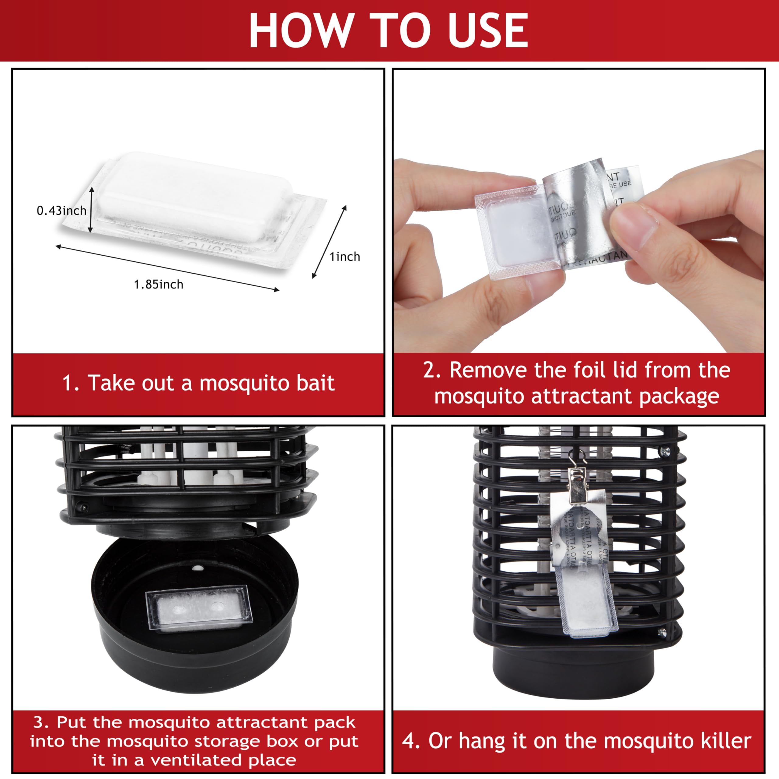 Glovv Bug Zapper Lure cartridge installed in a trap