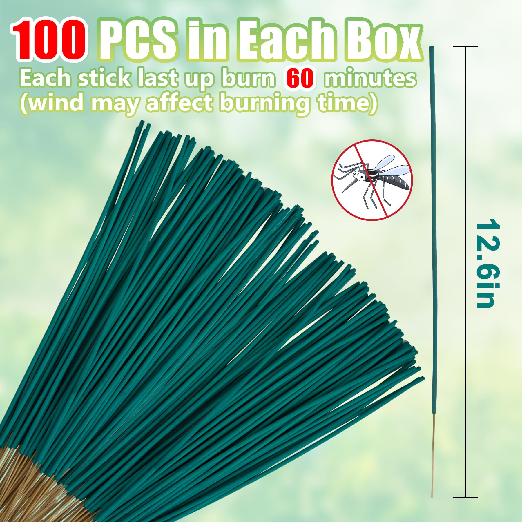 Glovv citronella incense sticks pack showing 100 sticks