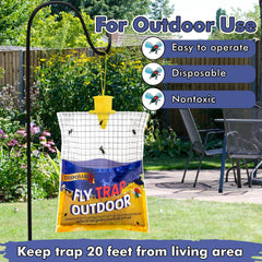 Glovv fly bag hanging outdoors in garden