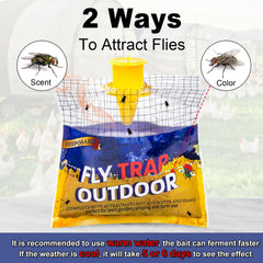 Glovv Fly Trap attracting flies in a garden