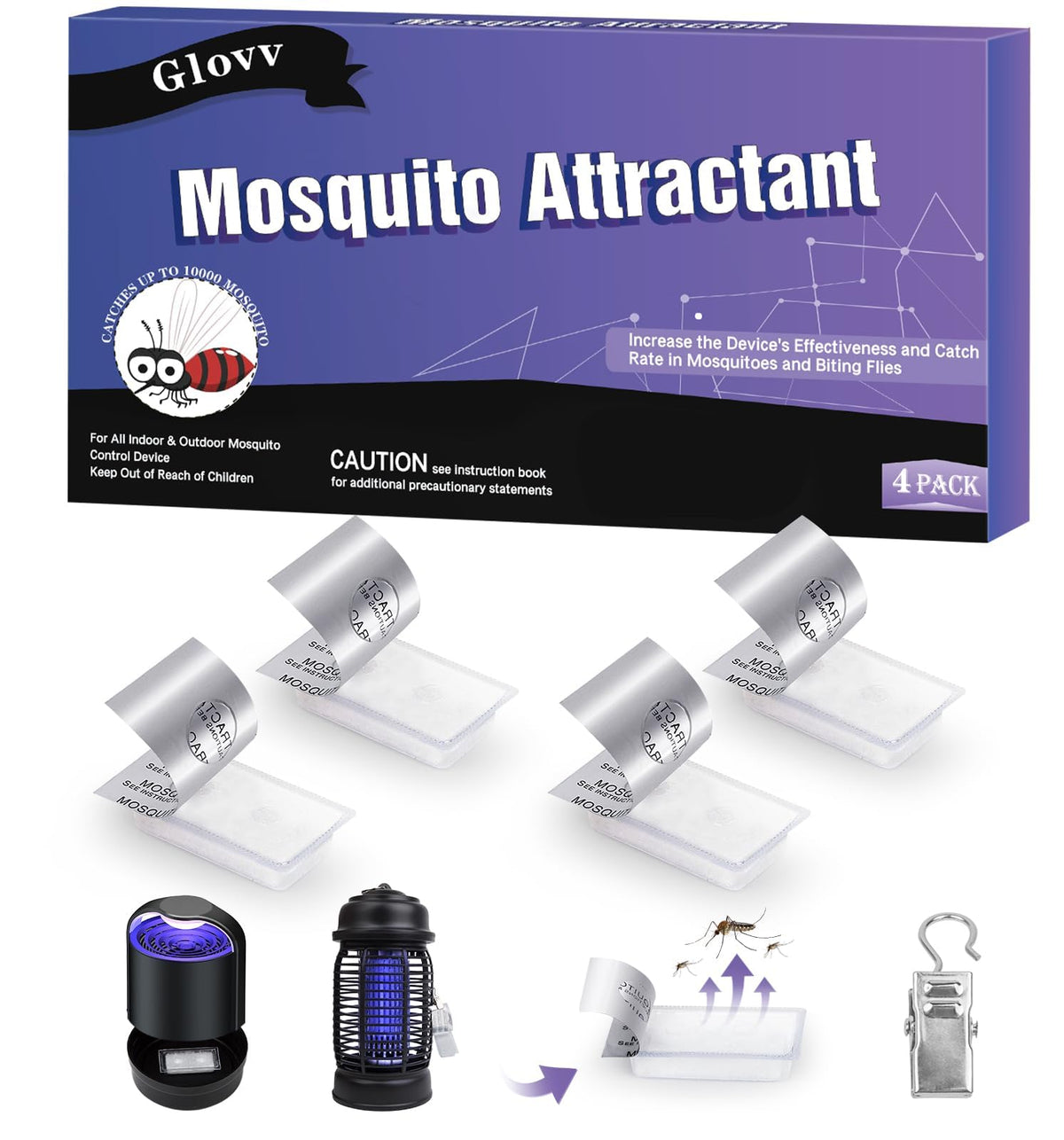 Glovv mosquito attractant bait refill pack of 4 front view