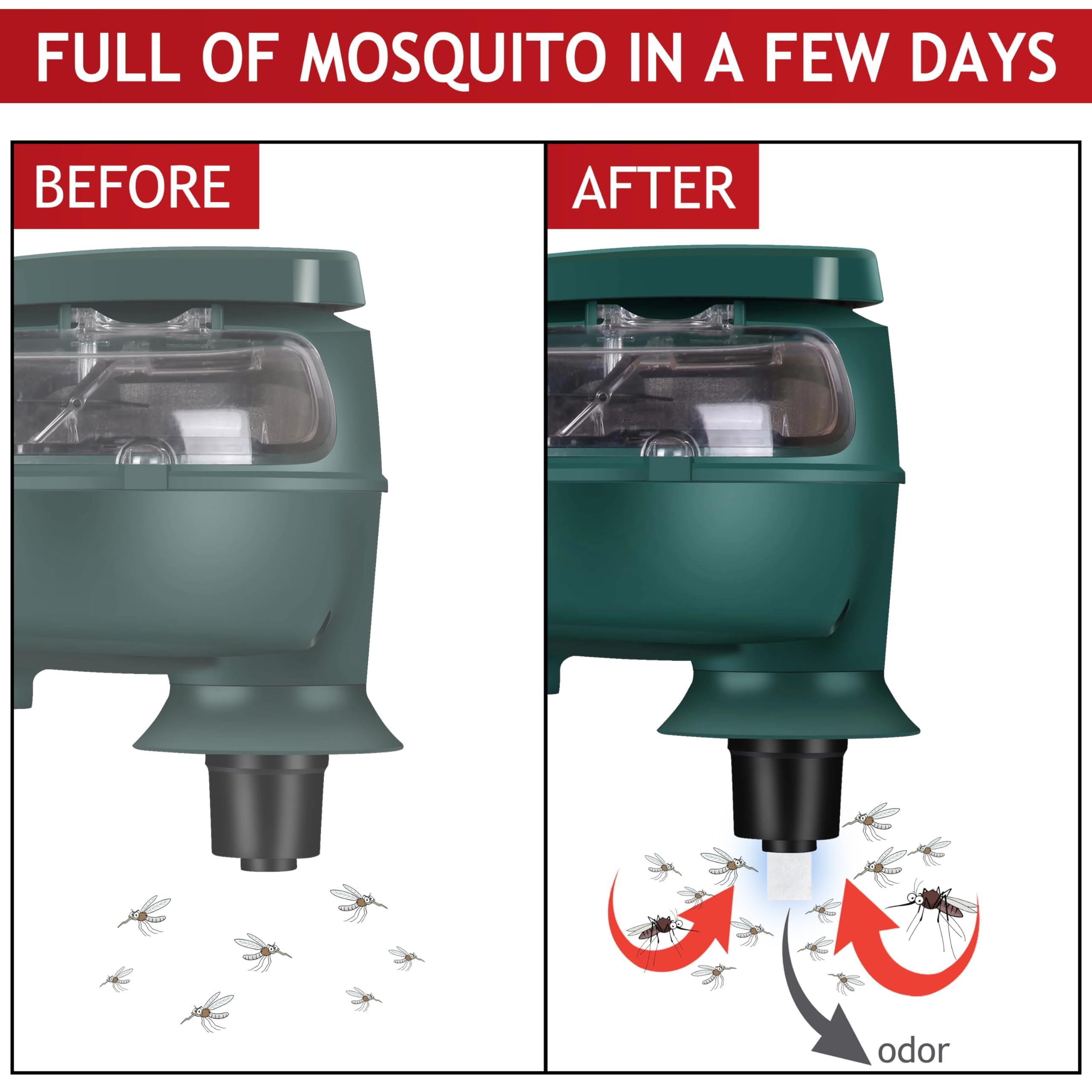 Glovv mosquito attractant lure with a measuring scale