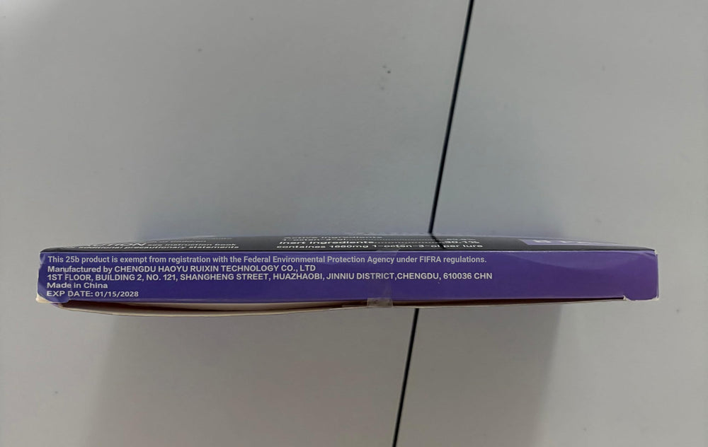 Glovv mosquito lures pack showing dimensions and specifications