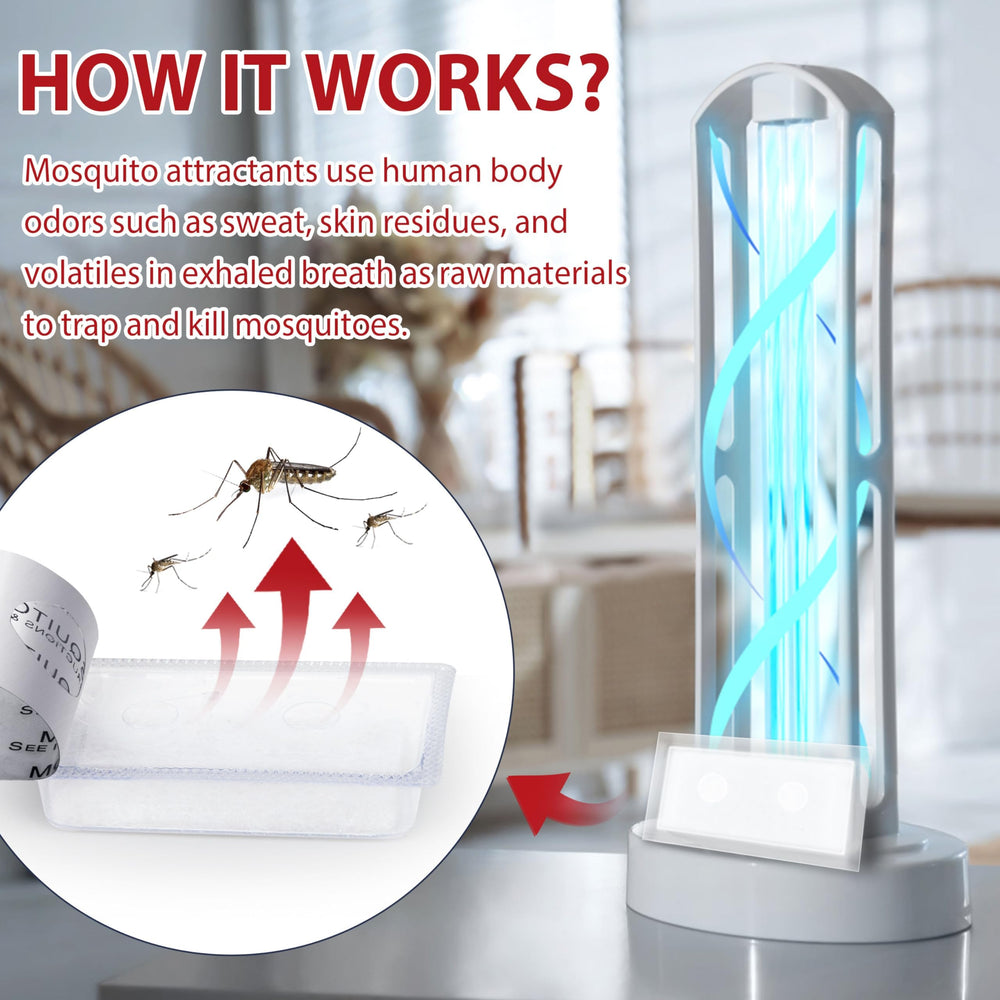 Glovv mosquito zapper lures in a trap setup