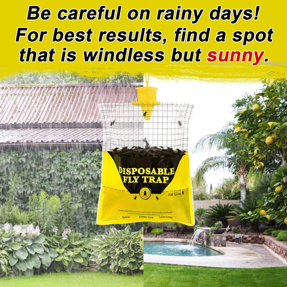 Glovv Outdoor Fly Trap in sunny garden setting