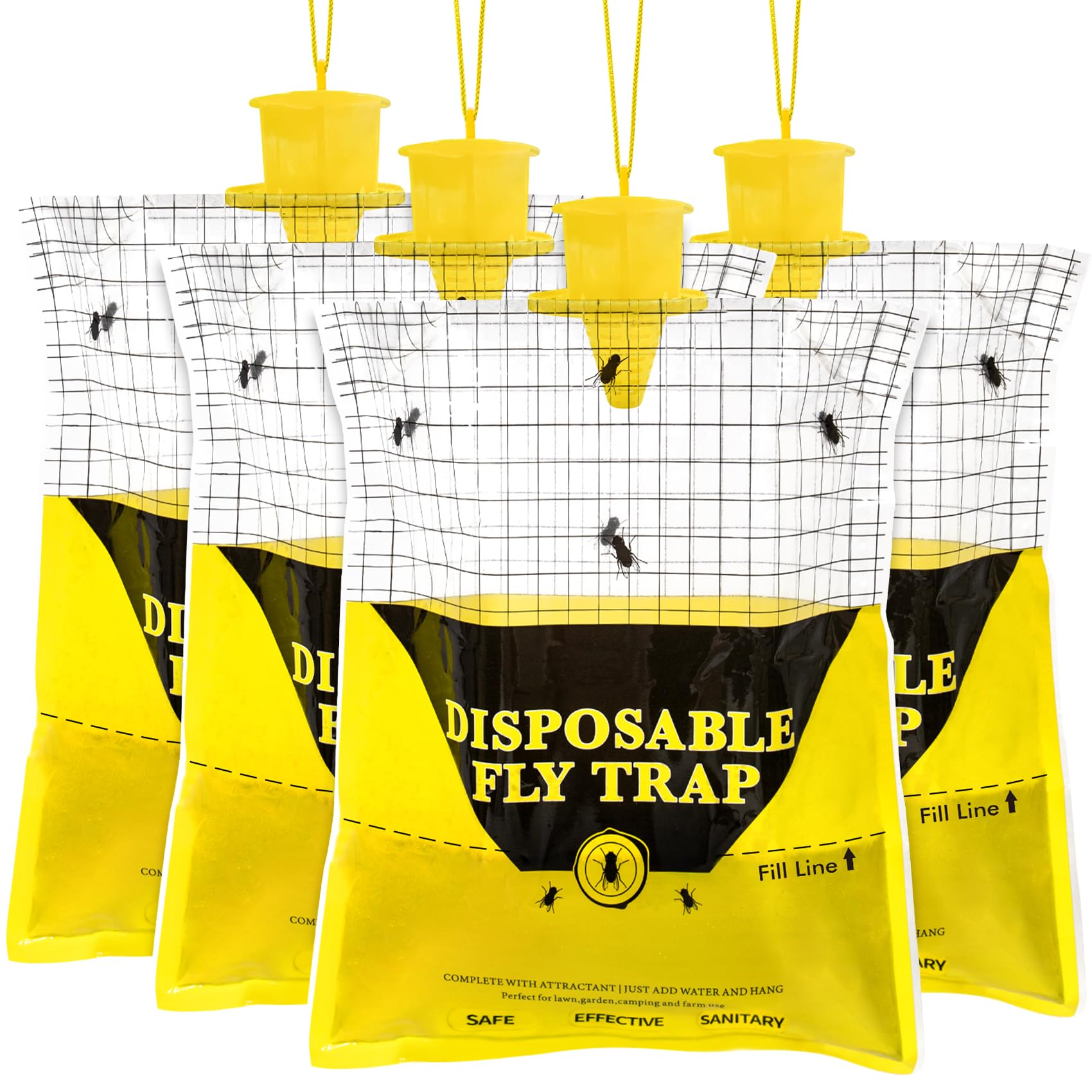 Glovv Outdoor Fly Trap yellow bag front view