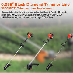 GlowGeek Twisted Trimmer Line installed on Echo trimmer
