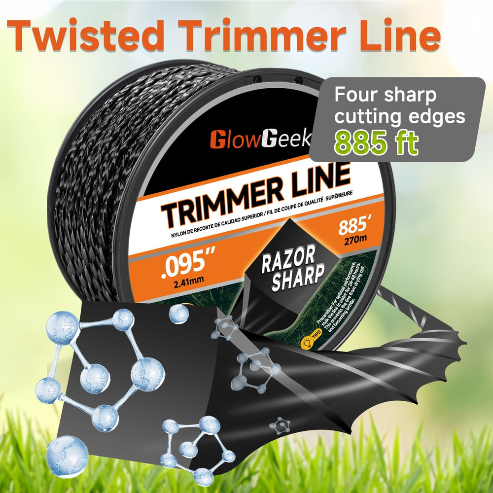 GlowGeek Twisted Trimmer Line packaging side view