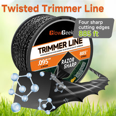 GlowGeek Twisted Trimmer Line packaging side view