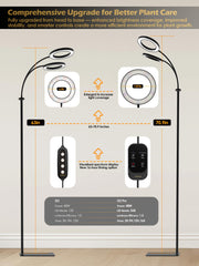 GLOWRIUM 48W Grow Light adjustable pole extended