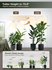 GLOWRIUM 48W plant grow light in use with indoor plants