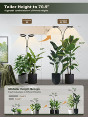 GLOWRIUM Tall Plant Grow Light showing flexible gooseneck