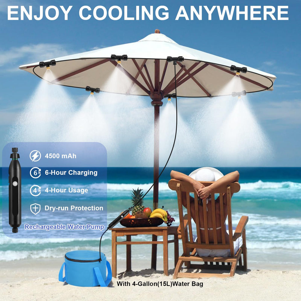 GMAULEE misting system water bag and pump details