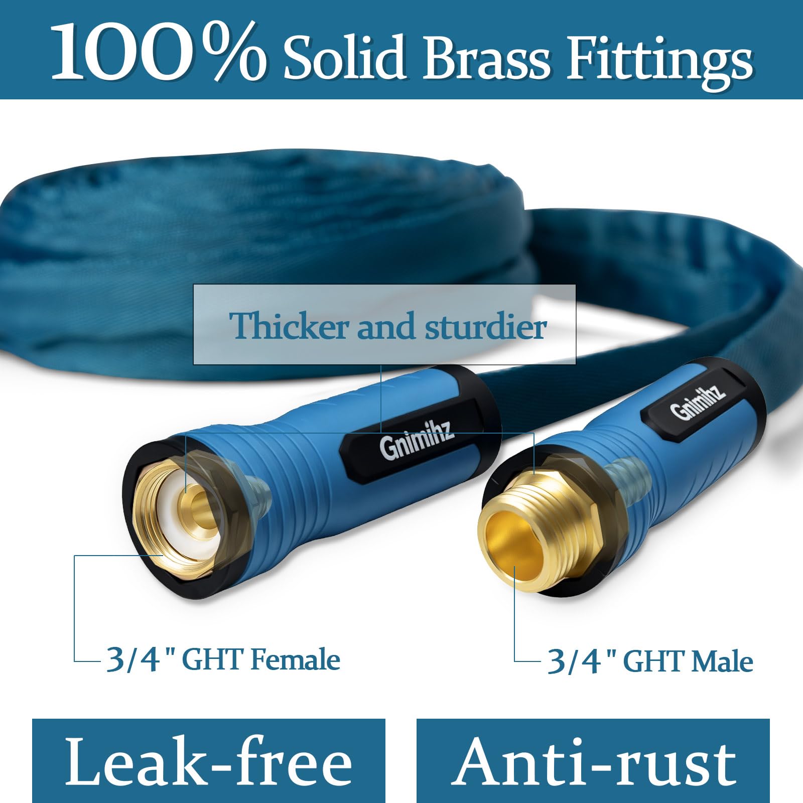 Gnimihz Garden Hose connected to a faucet