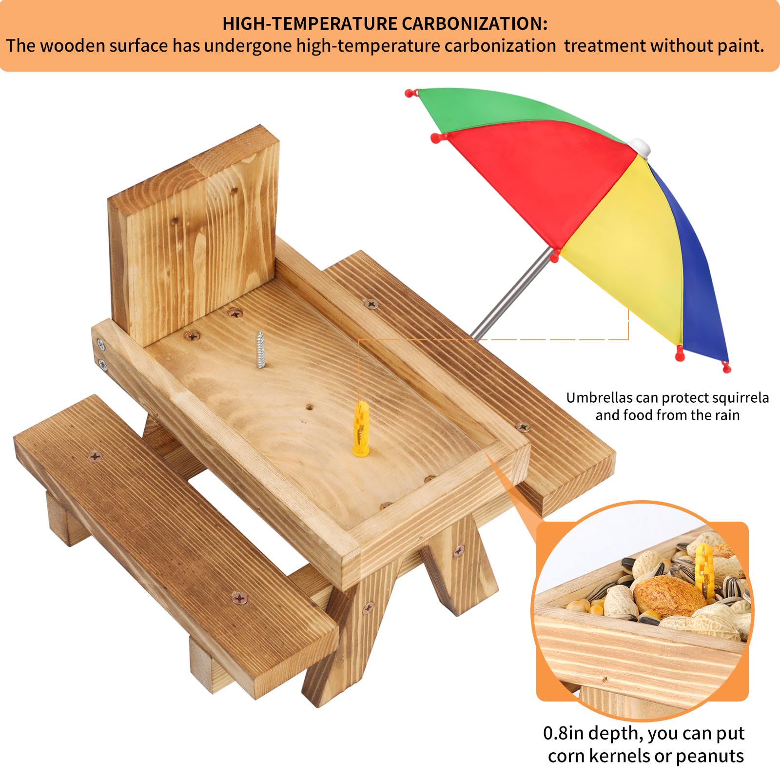 Gnodry Squirrel Feeder with Chipmunks Feeding