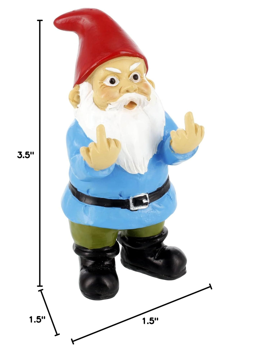 Gnometastic Mini Middle Finger Gnome with packaging