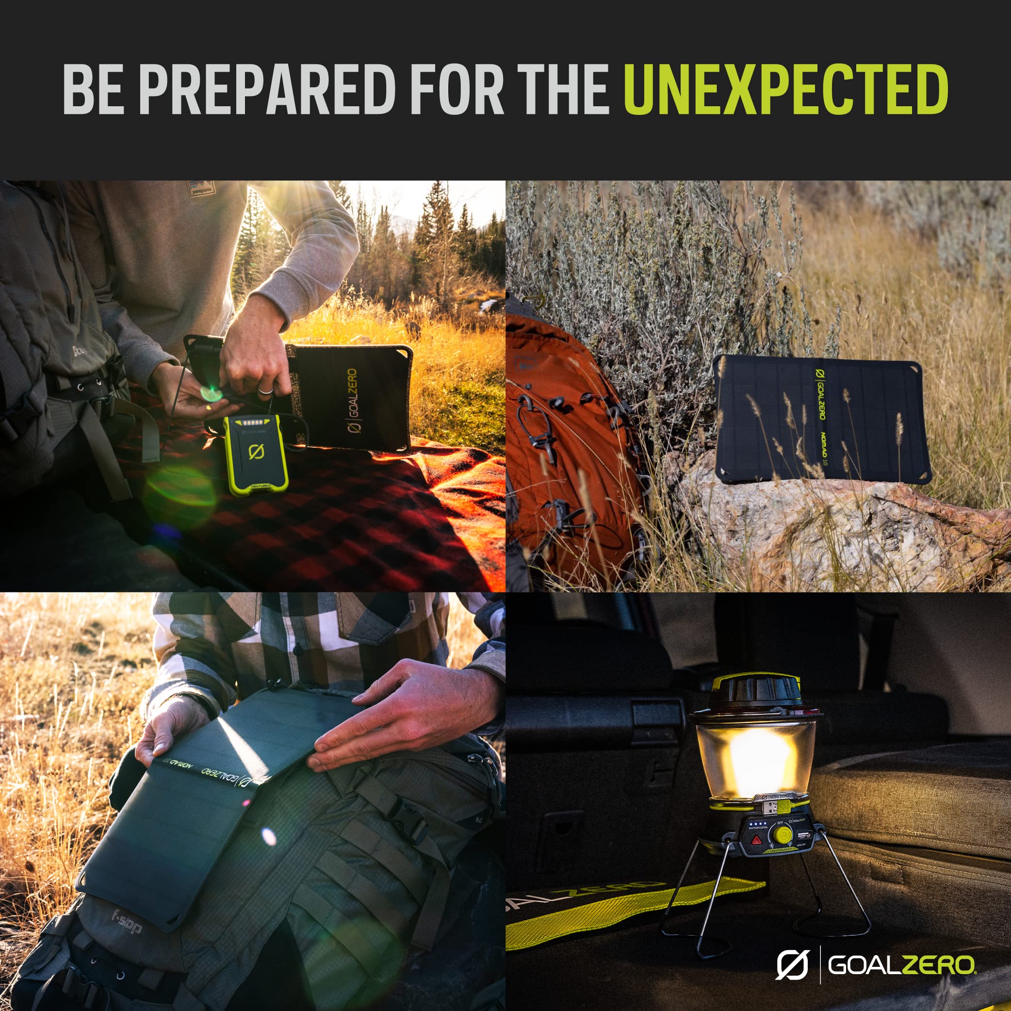 Goal Zero Nomad 10 portable solar panel charging a smartphone