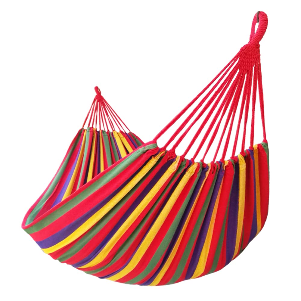 GOCAN Extra Large Hammock front view in Rainbow Stripe