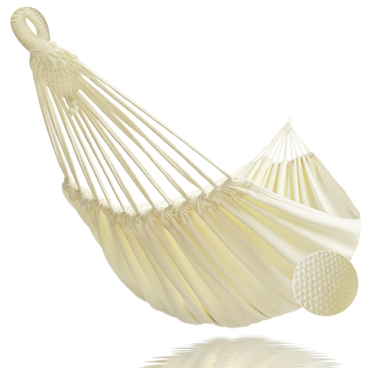 GOCAN hammock beige model front view, spacious design