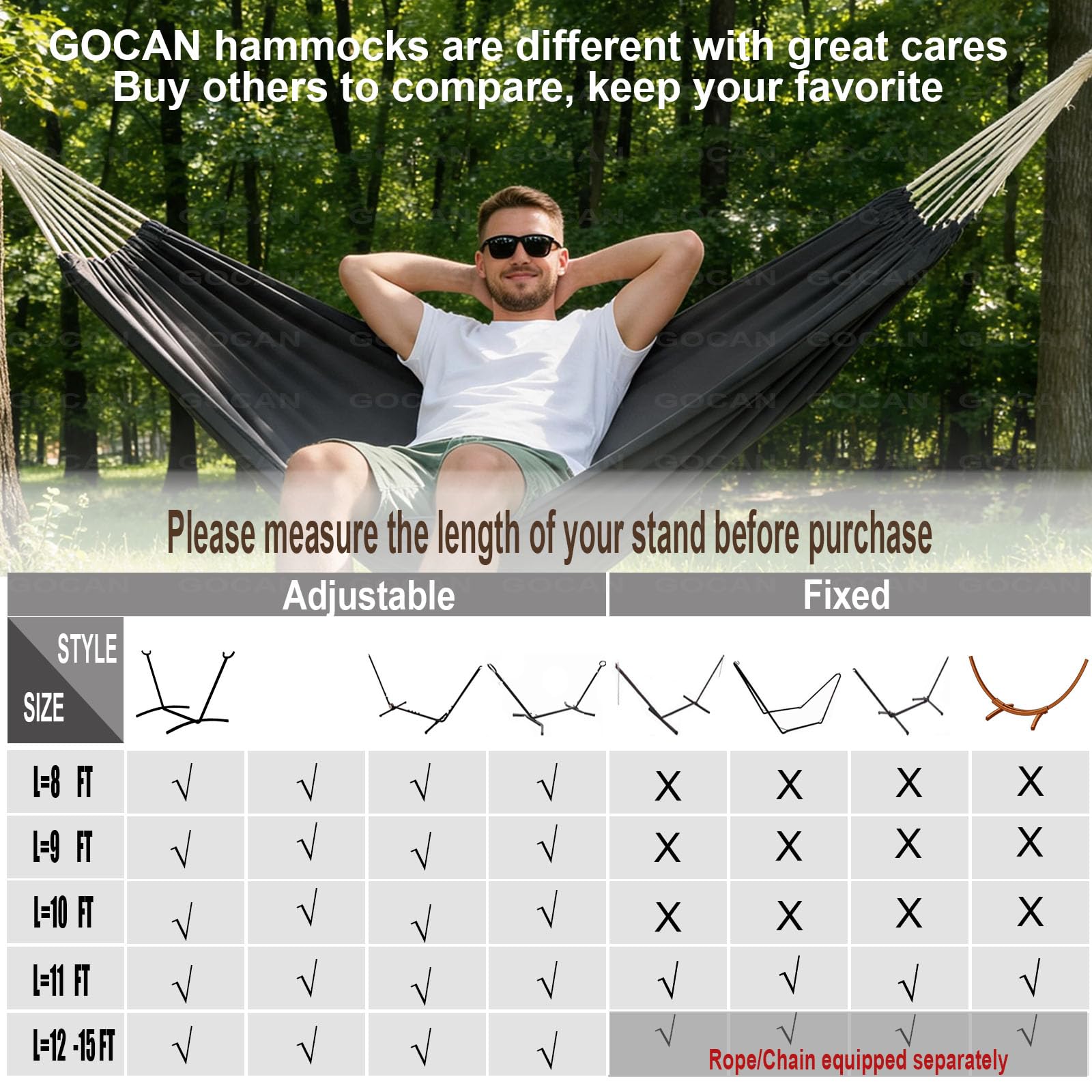 GOCAN hammock folded in carrying bag