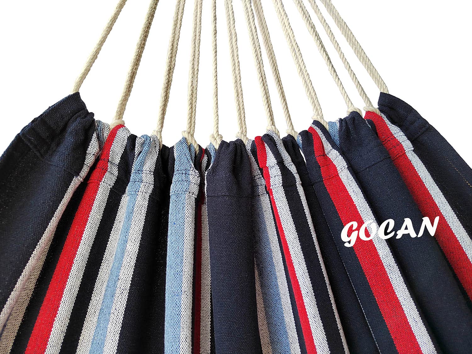 GOCAN hammock hanging between two trees