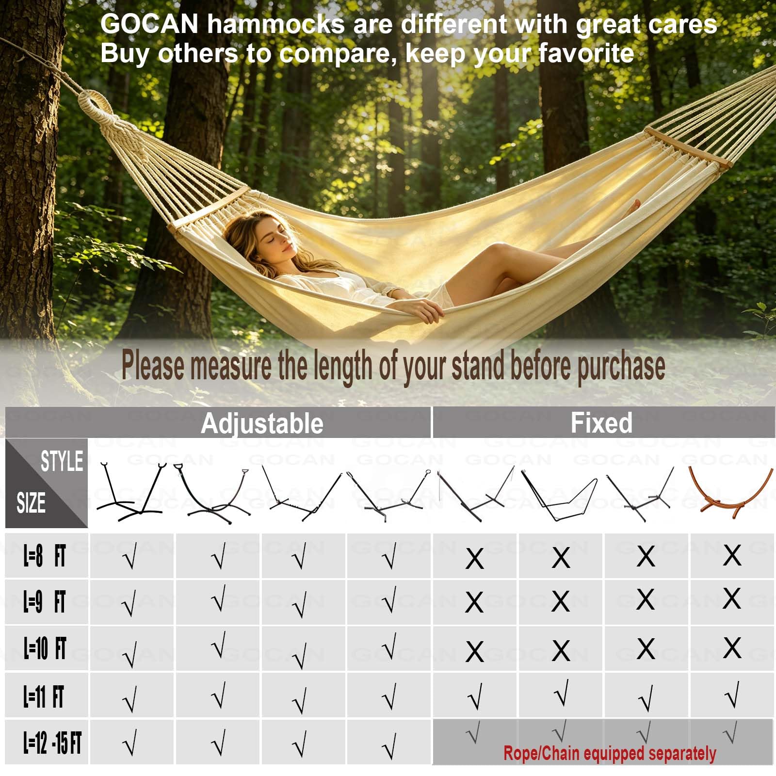 GOCAN Hammock laid out on a lawn