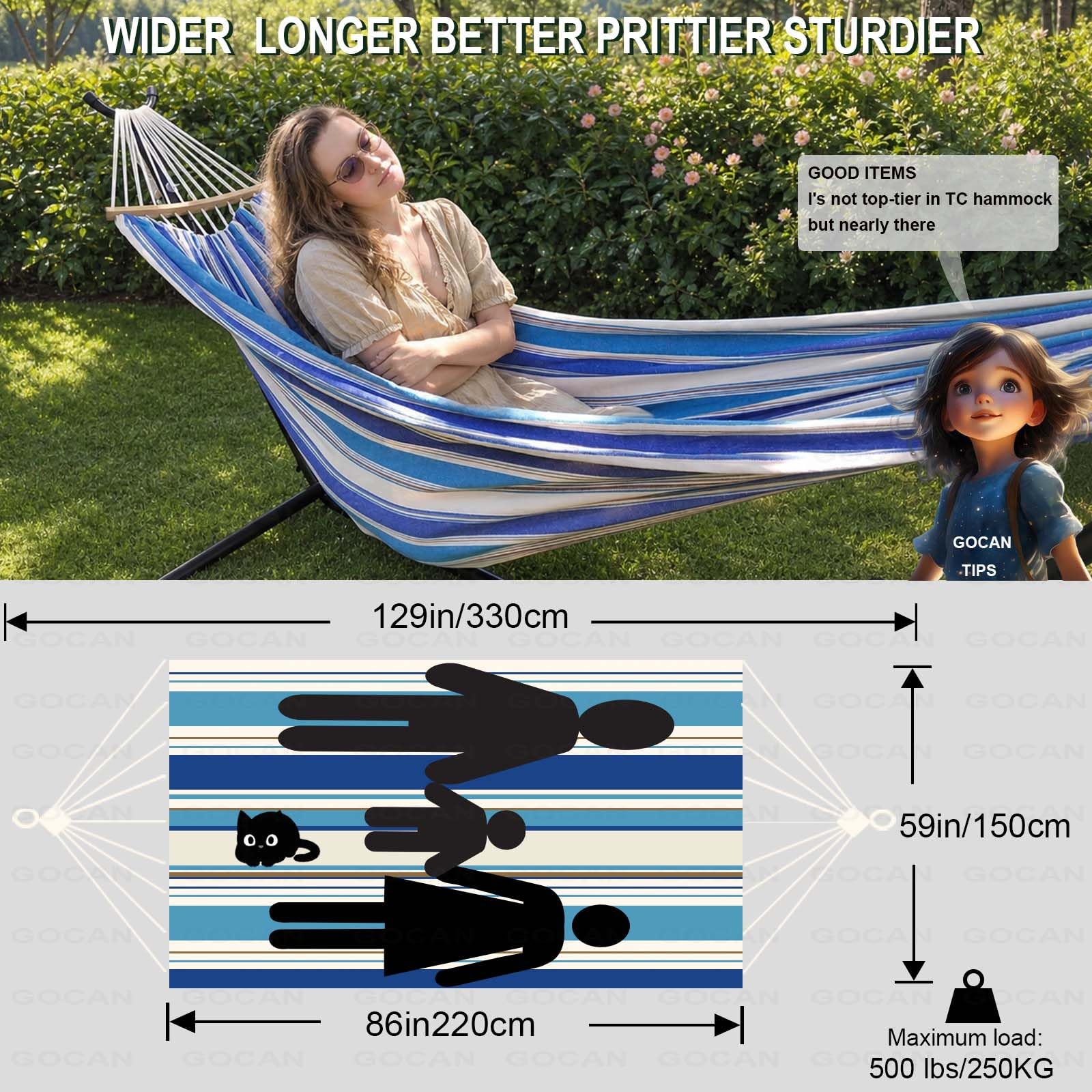 GOCAN Hammock setup in a backyard