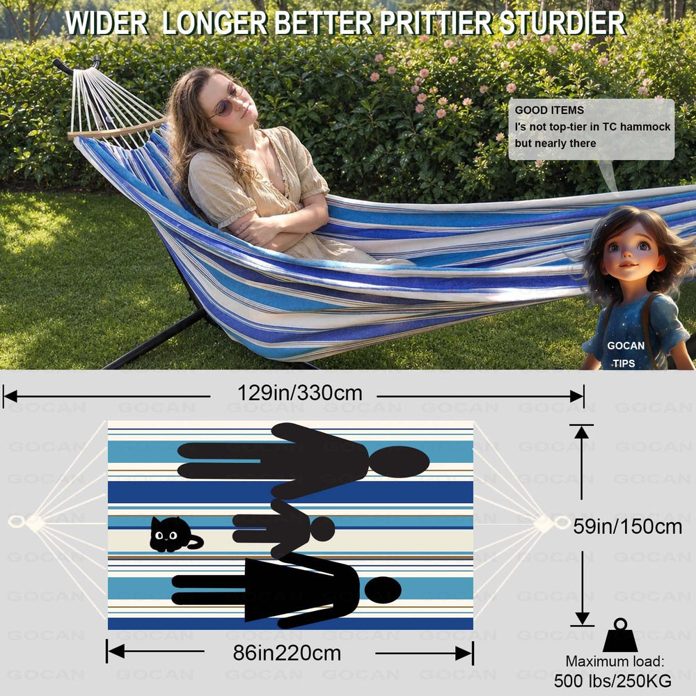 GOCAN Hammock setup in a backyard