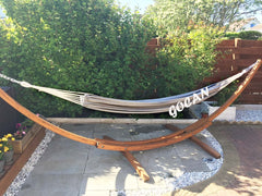 GOCAN hammock showcasing spacious design with two people