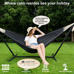GOCAN hammock with carrying bag and ropes, side view