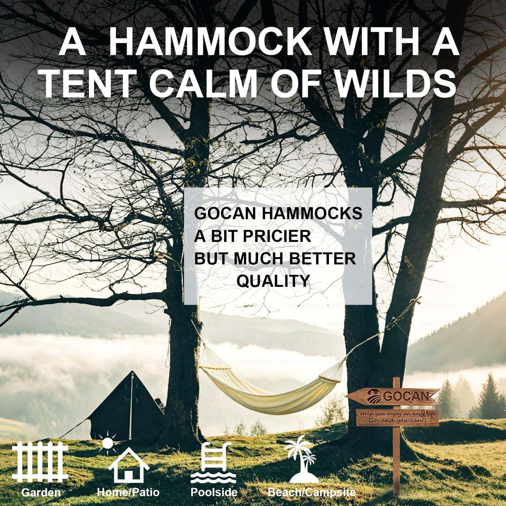 GOCAN Hammock with removable anti-roll beams