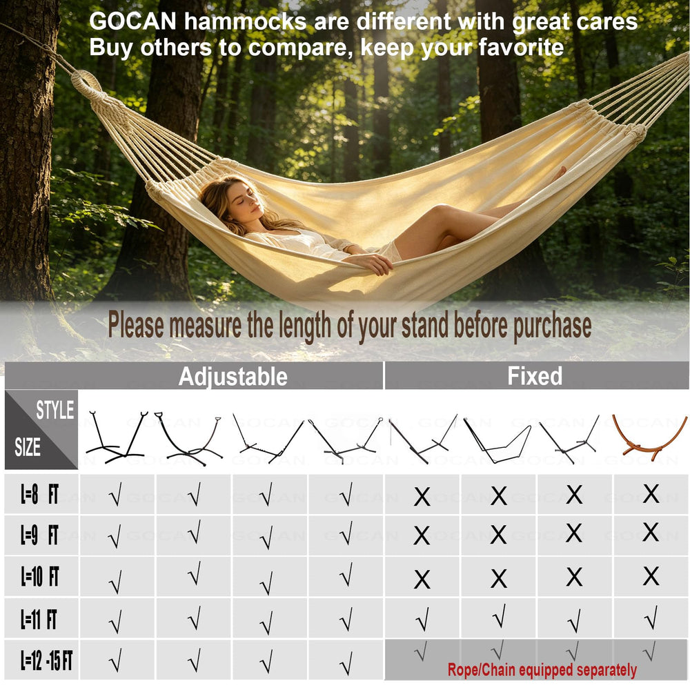 GOCAN hammock with user relaxing comfortably