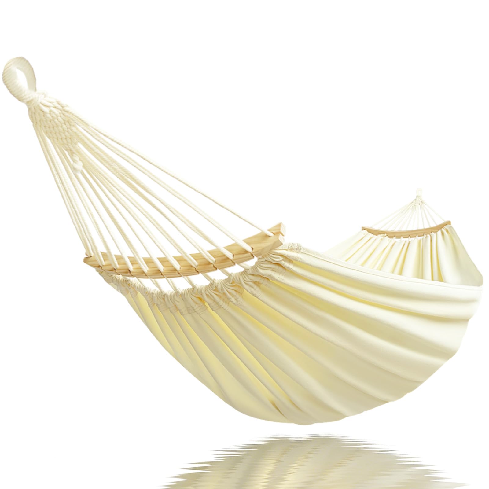 GOCAN Hammock XXL 220x150cm beige front view