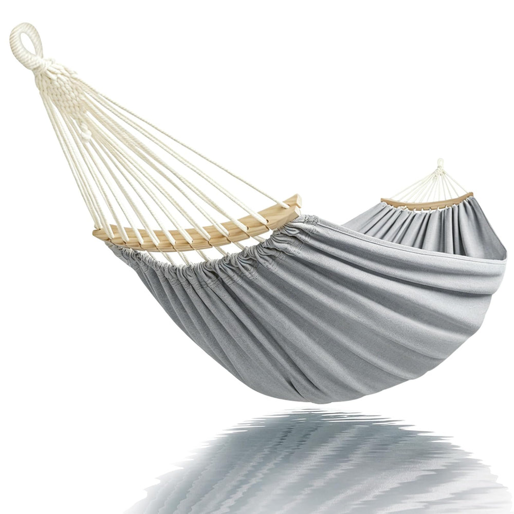 GOCAN Large Double Hammock Light Grey front view