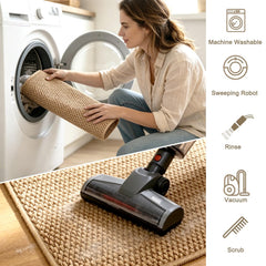 godehone doormat capturing dirt and moisture in a kitchen