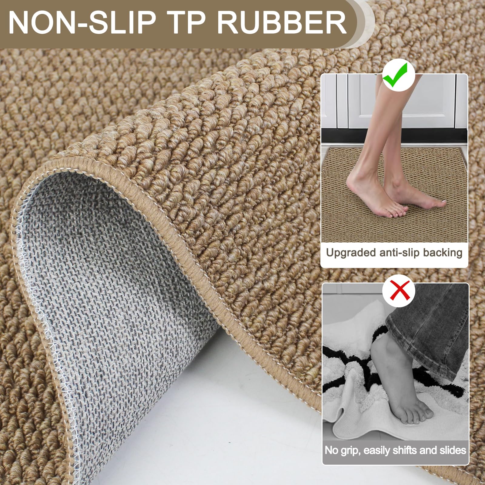 godehone doormat in a narrow entryway with smooth door operation