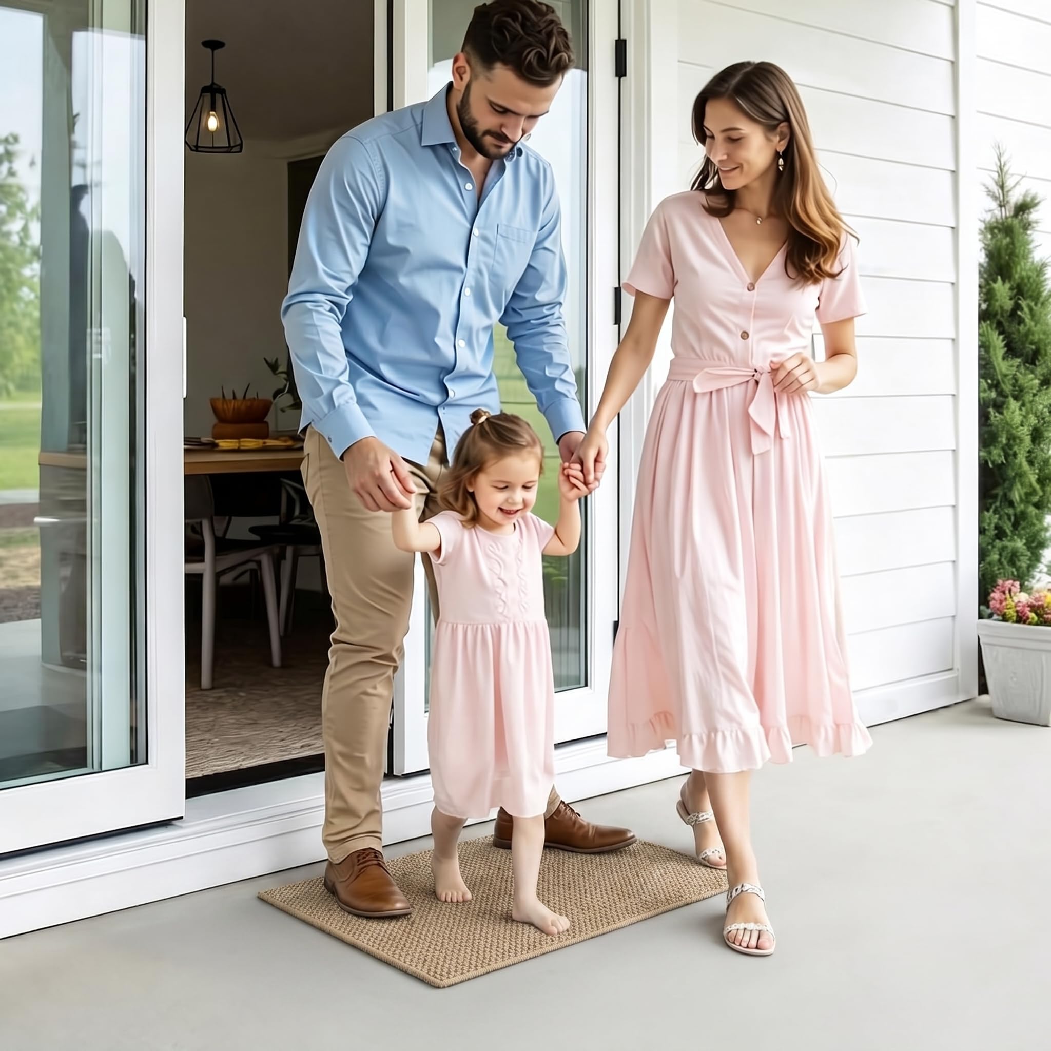 godehone doormat with anti-slip backing on a smooth floor