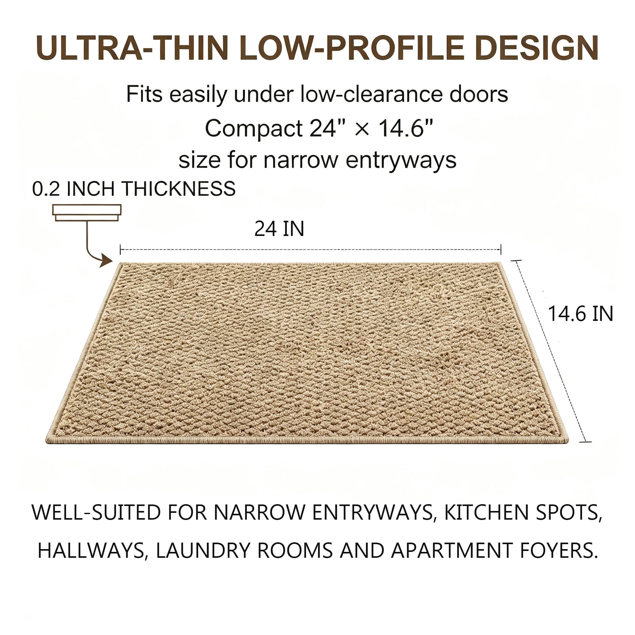 godehone ultra thin doormat side view showing low-profile design