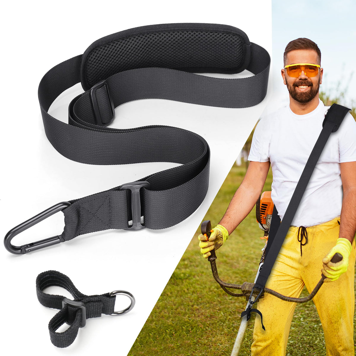 GodFan Trimmer Strap front view with metal clasp