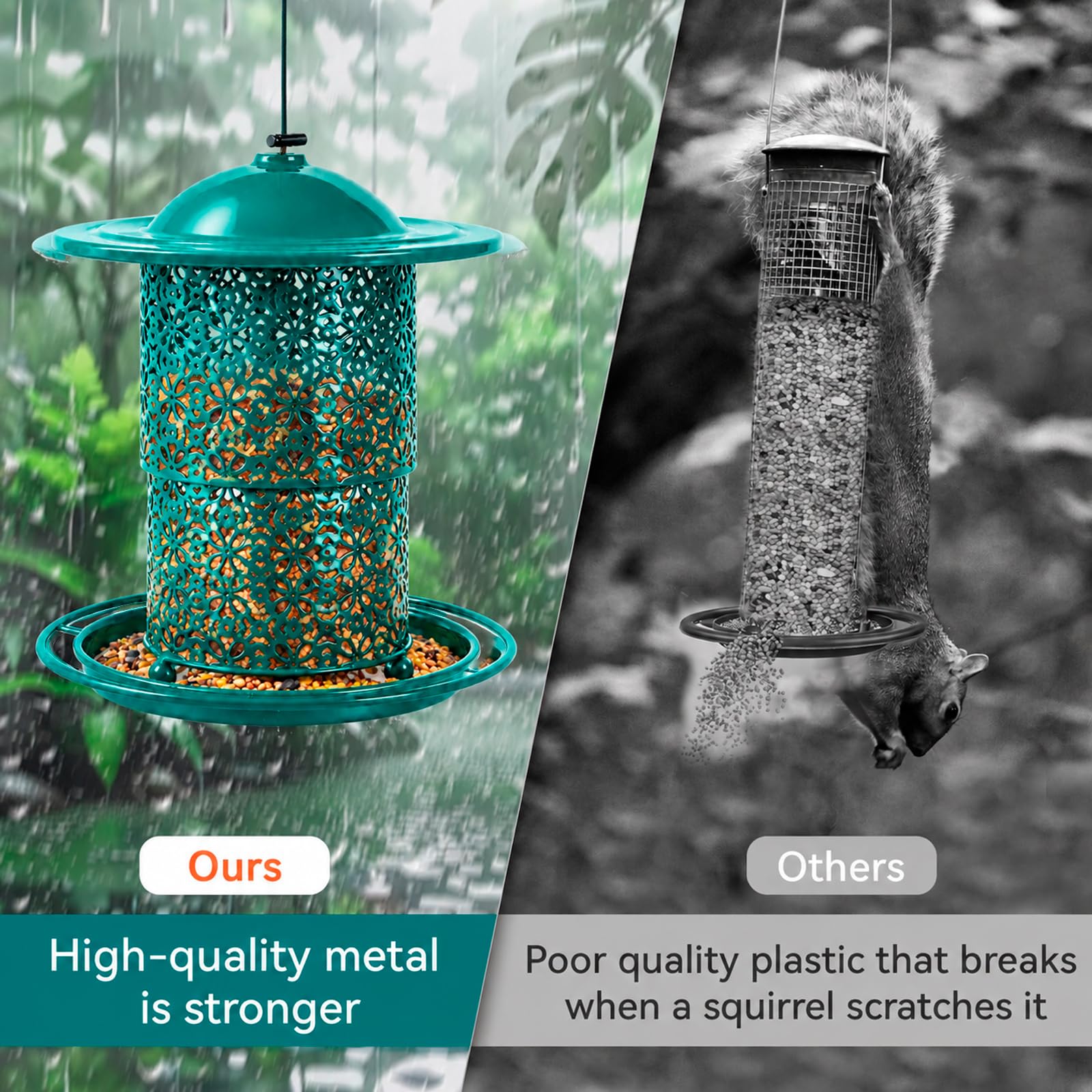 Godinsky bird feeder with ant moat attached