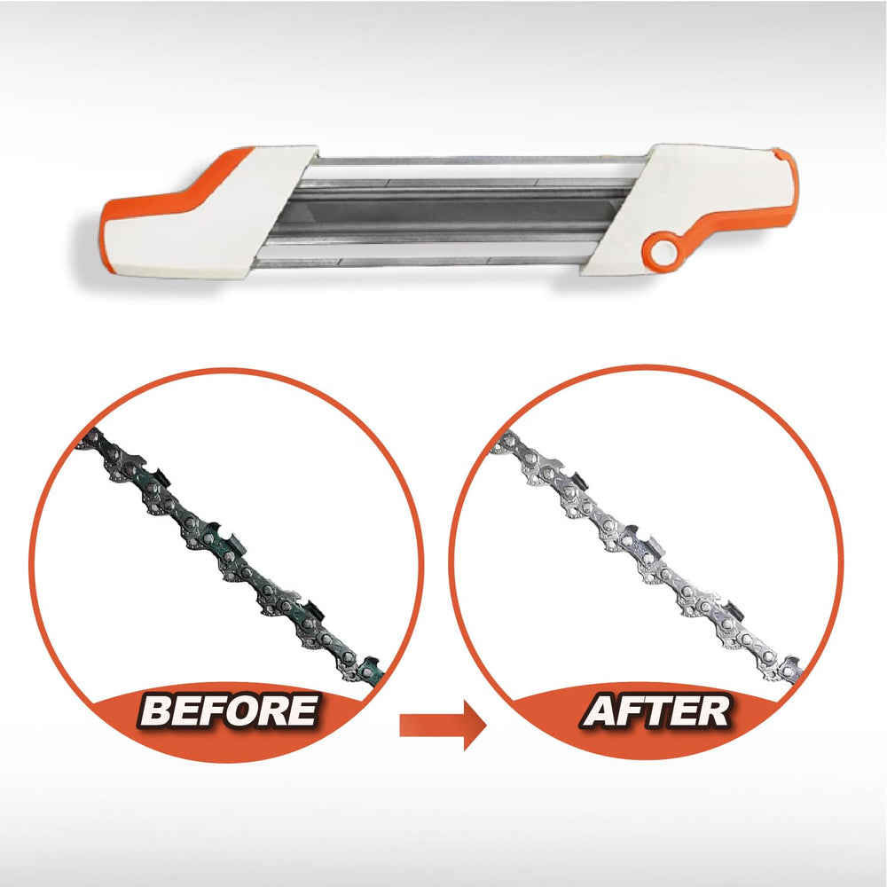 GoDrifting chainsaw sharpener with packaging, indicating quality and design
