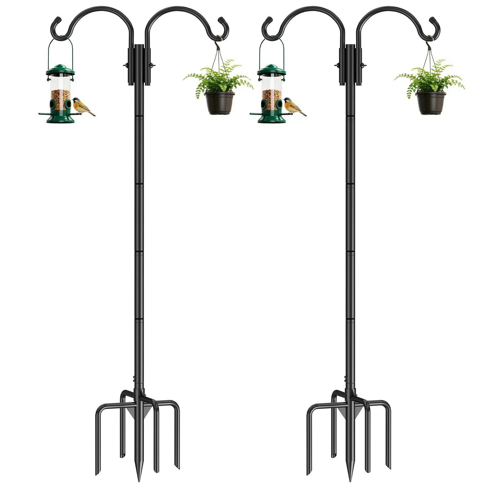 GOFORWILD Adjustable Shepherds Hook 84 Inch black front view