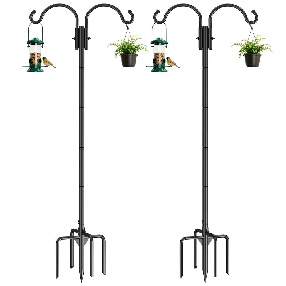GOFORWILD Adjustable Shepherds Hook 84 Inch black front view