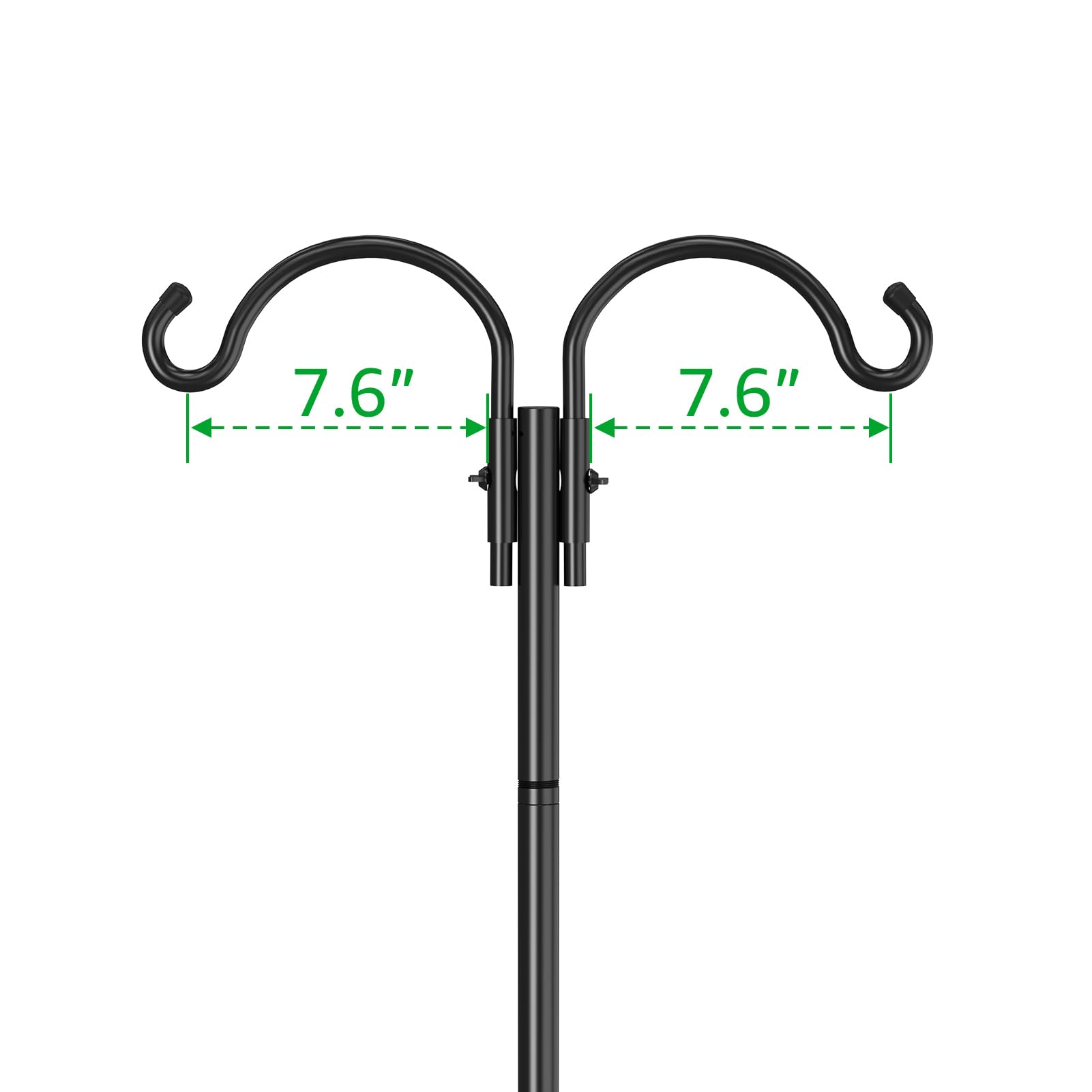 GOFORWILD Adjustable Shepherds Hook 84 Inch in garden setting