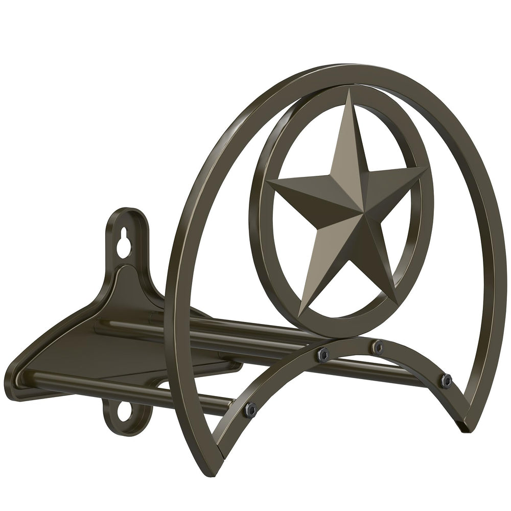 GOFORWILD Garden Hose Holder black star design front view