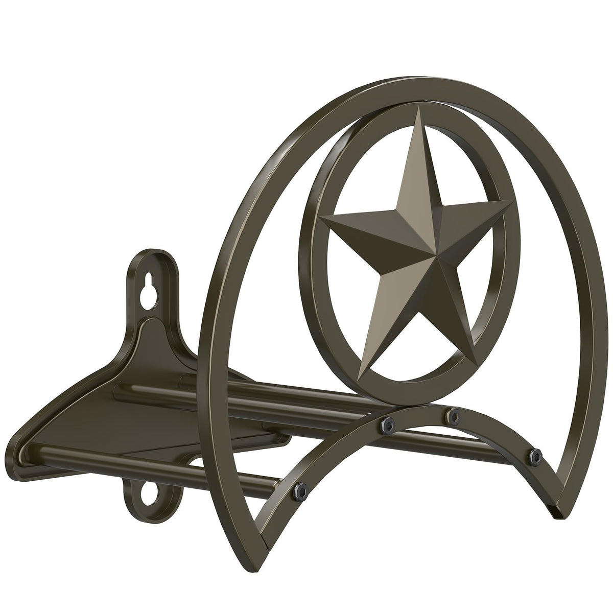 GOFORWILD Garden Hose Holder black star design front view