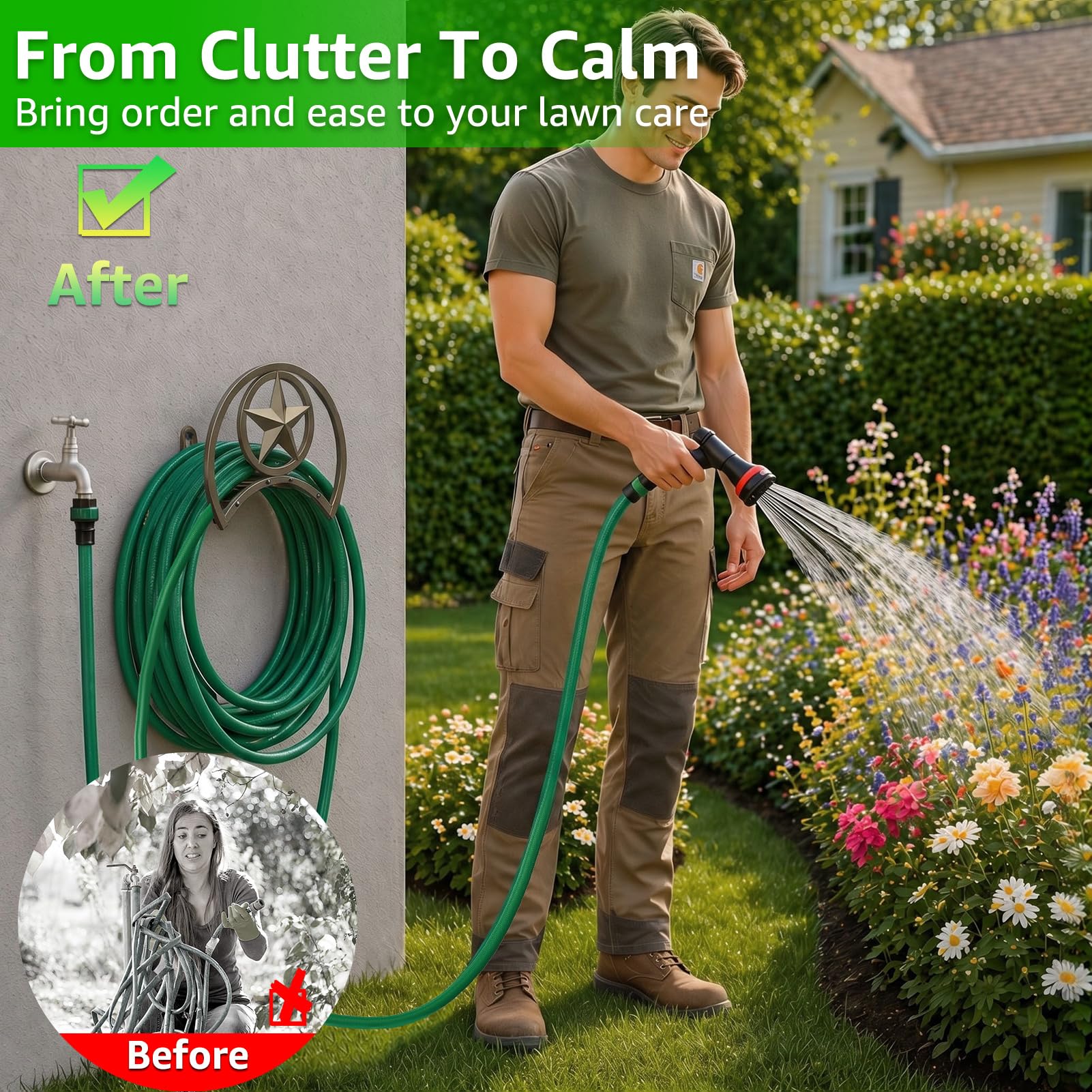 GOFORWILD Garden Hose Holder packaging and details