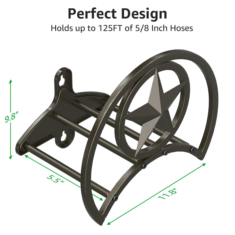 GOFORWILD Garden Hose Holder with garden hose attached