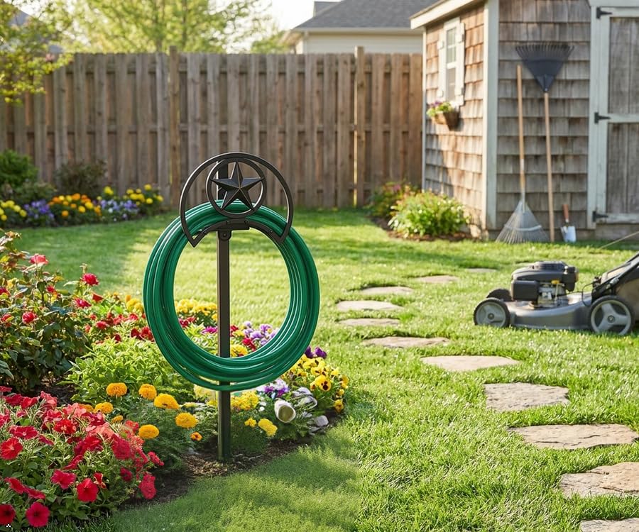GOFORWILD Hose Holder in a tidy outdoor space