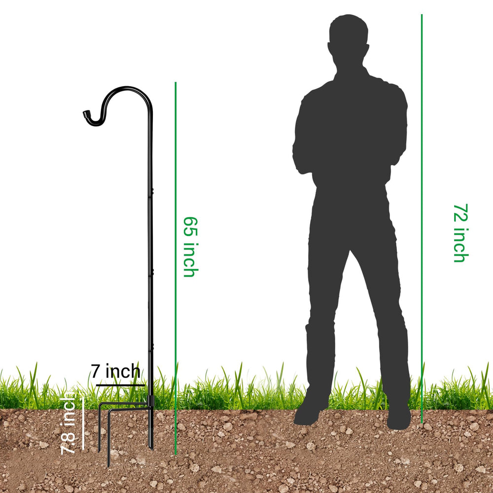 GOFORWILD shepherd hook in a garden setting
